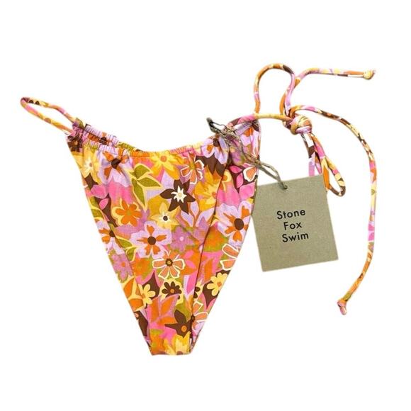 NWT Stone Fox Swim Retro Pop River Bikini Bottom Size Medium - Picture 1 of 4